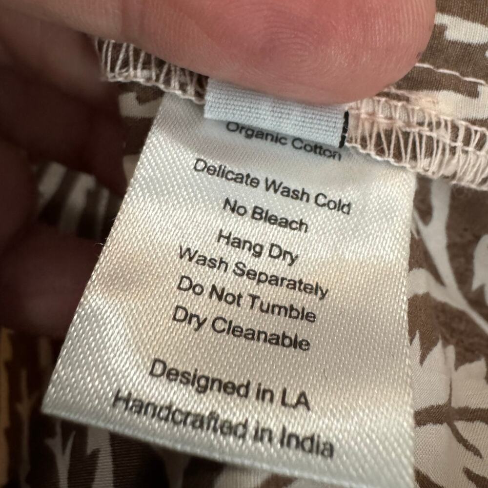 ST. ROCHE Sabine Top NWT $225  Ruffled Double V Neck in Cold Brew Size 8 - Picture 7 of 8